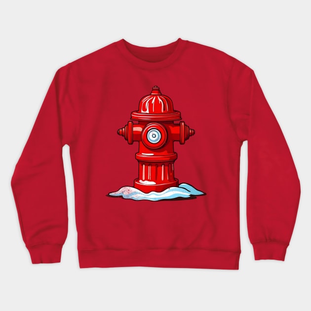 Fire Hydrant Costume a Halloween Firefighter Man Crewneck Sweatshirt by alcoshirts